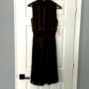 Nanette Lapore very Black/Gold Dress Size 8;NWT